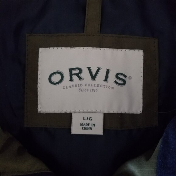 ORVIS Men L Ripstop Quilted Puffer Blue Green Full Zip Insulated Vest Jacket - Picture 2 of 14